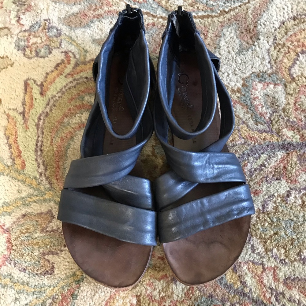 Otisopse  Blue Italian Leather Sandal